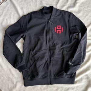 Adidas Black Bomber Jacket with Red Logo